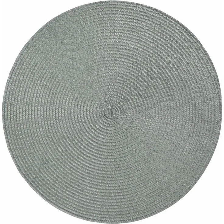 HAC24 Platzset 4er Set Platzmatte Abwaschbar Tischset Platzdeckchen Tisch Untersetzer, (Set, 4-St), Rund, Ø 38 cm, Bast-Optik