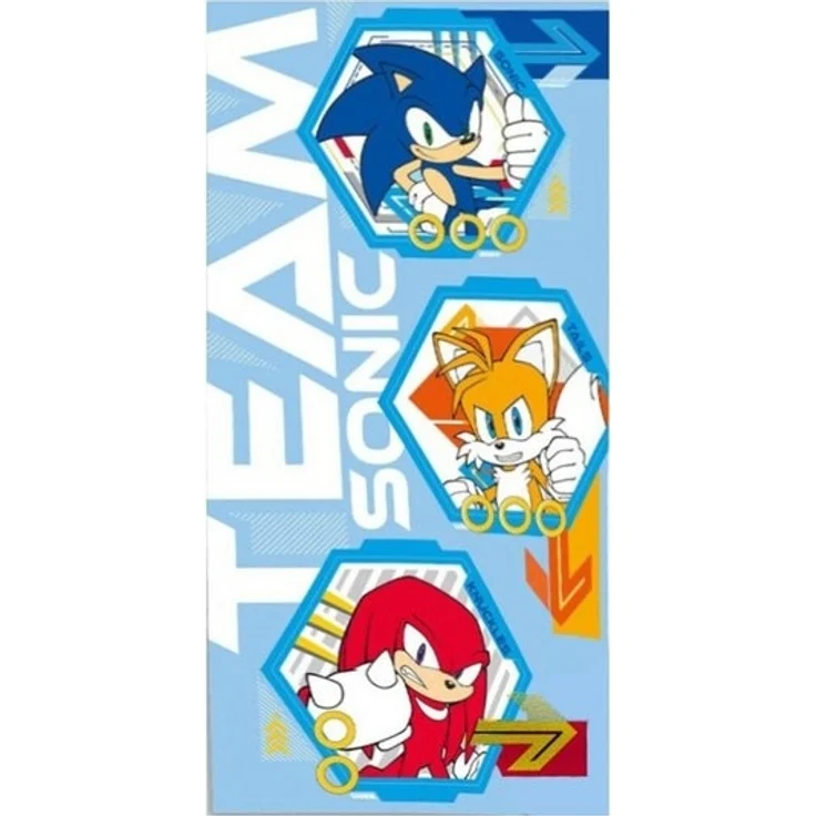 Sonic Badetücher Team Sonic the Hedgehog Strandtuch 70×140 cm – Badetuch, 100% Baumwolle (1-St) – Bild 2