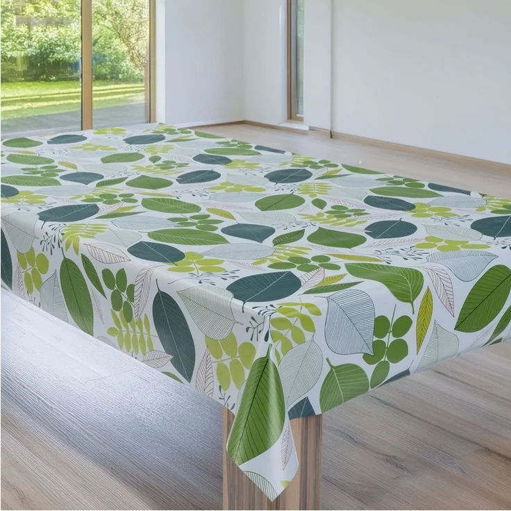 laro Tischdecke Wachstuchtischdecke Blatt Mix PVC Eckig – Bild 4