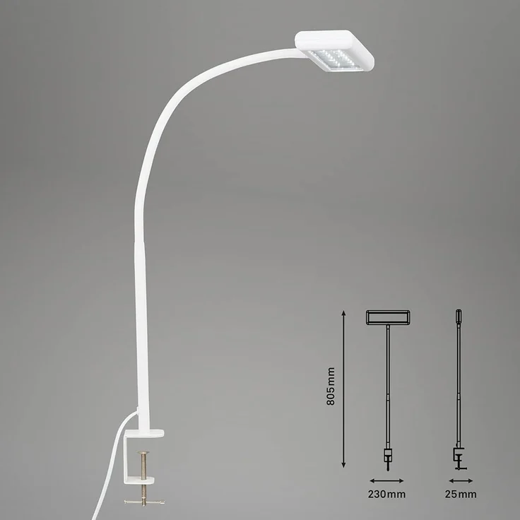 LED Klemmleuchte, Tischlampe, verstellbar, H 80,5 cm – Bild 9