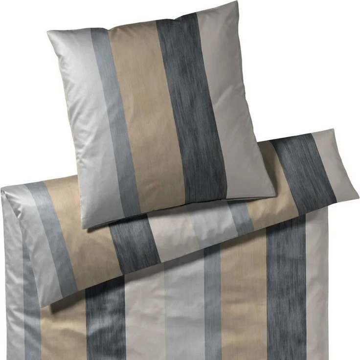 JOOP! Comfort Satin Bettwäsche 4077-3 Glance gold schwarz grau 135x200 – Bild 2