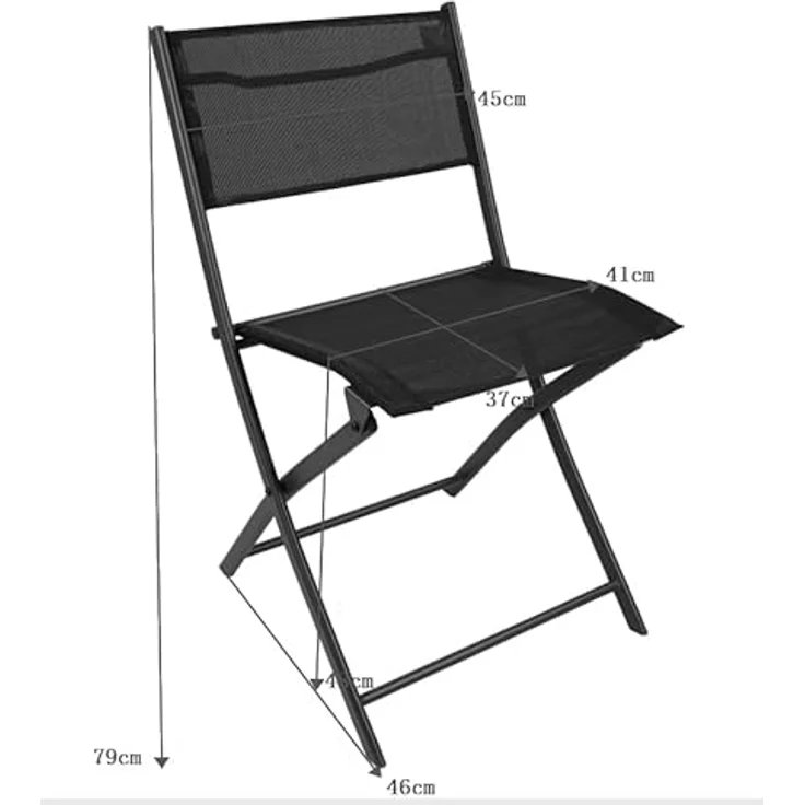 VCM Gartenstuhl Sumila 920262 Blau H. 79 x B. 45 x T. 46 cm – Bild 4