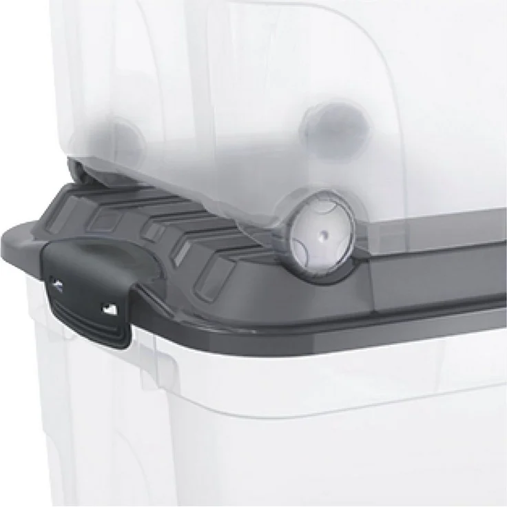 Rotho Aufbewahrungsbox Roller 6 59,5 x 40 x 37 cm inklusive Deckel + Rollen 57 L – Bild 2