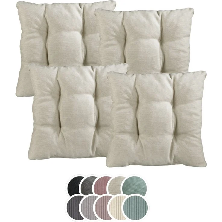 XDREAM Stuhlkissen Sitzkissen Set (2er & 4er) für Stühle und Bänke, robuste Polsterauflage für indoor und outdoor, 38x38x6 cm – Bild 5