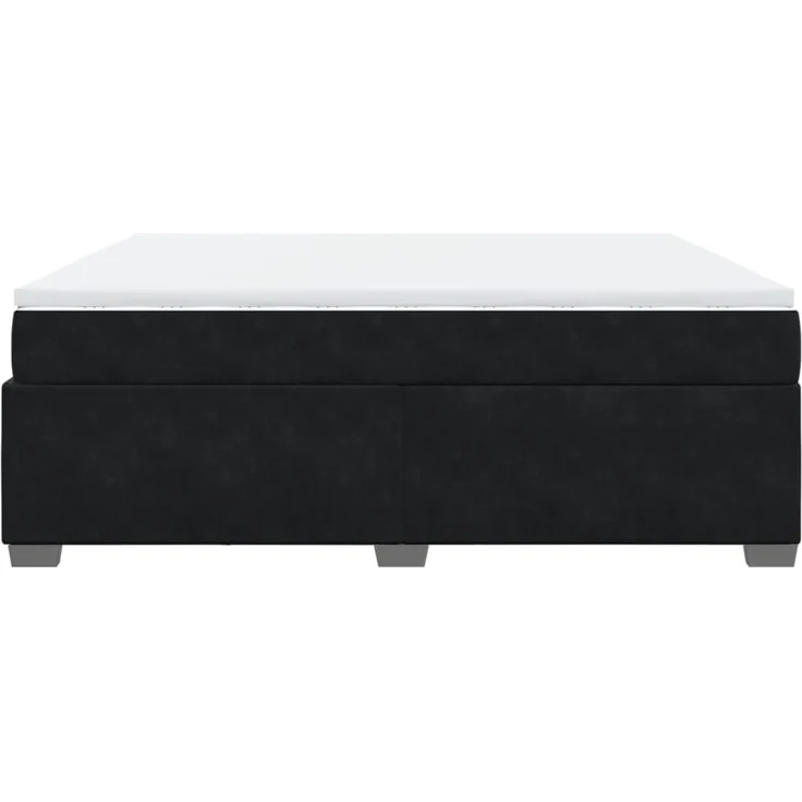 vidaXL Boxspringbett mit Matratze Schwarz 180x200 cm Samt 3285301 – Bild 8
