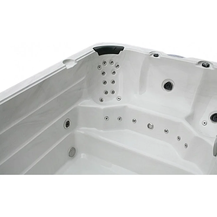 XXL Luxus-LED Swim Spa, 400 x 230 cm, Whirlpool mit Gegenstromanlage, Outdoor-Schwimmbad, V2 – Bild 6