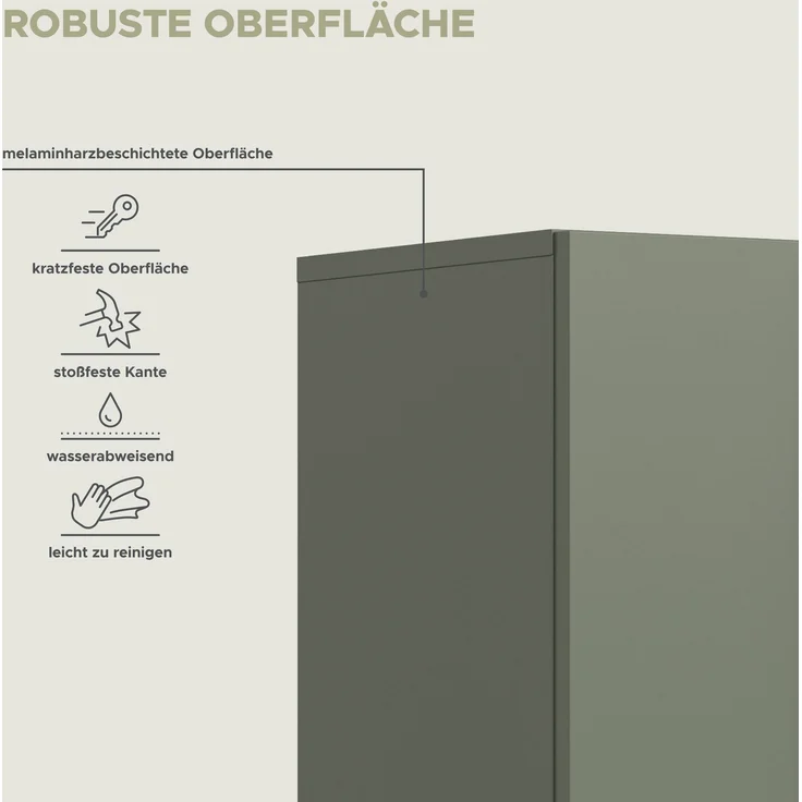 Aqua Hochschrank in Sage Green Nachbildung – Bild 9