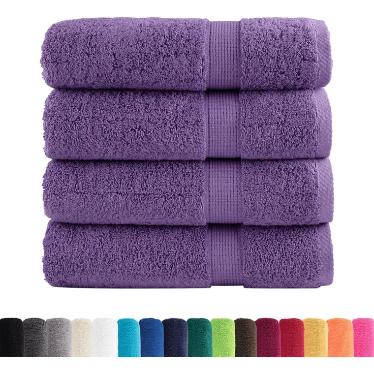 vidaXL Premium-Handtücher SOLUND 4 Stk. Lila 50x100 cm 600 g/m² 137354 – Bild 2