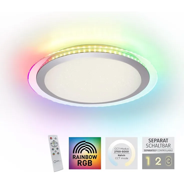 Leuchten Direkt 15411-21 CYBA Deckenleuchte rund 45cm CCT Rainbow RGB