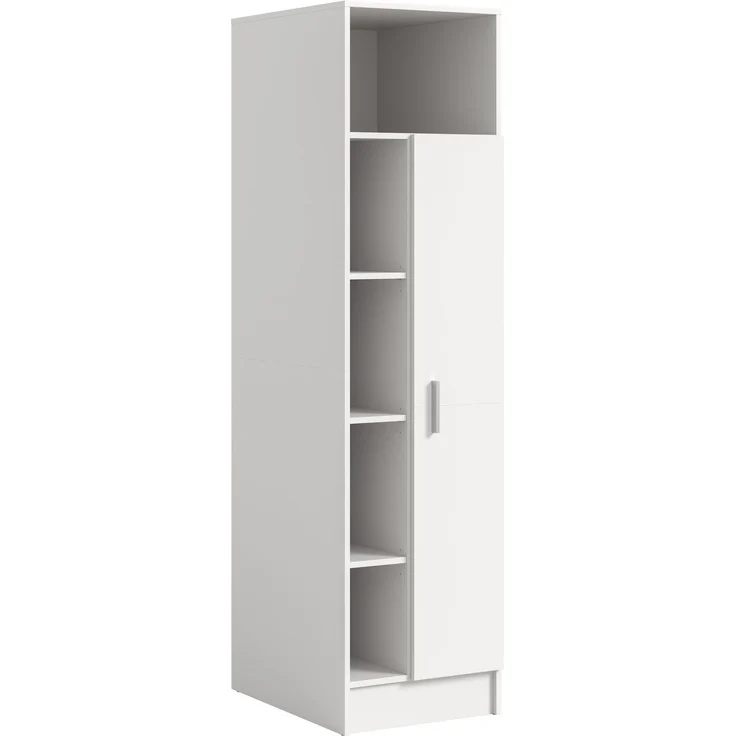 Universalschrank (B/H/T: 50x195x62 cm) in weiß Nachbildung – Bild 1