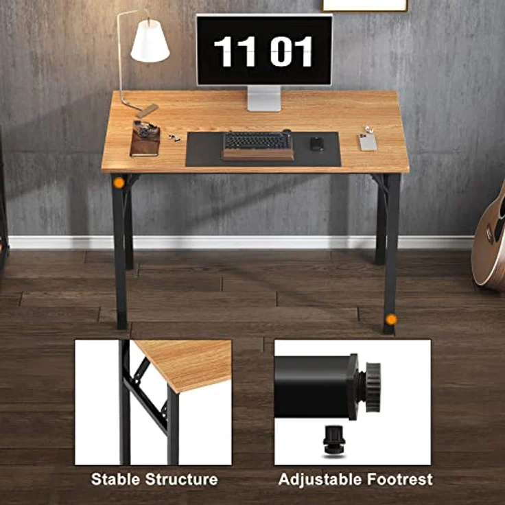 SogesHome Klapptisch Computertisch 100 x 60 x 75 cm PC Tisch Schreibtisch Bürotisch Büroarbeitsplatz für Home Office Verwendung Schreibtisch Esstisch Konferenztisch – Bild 7