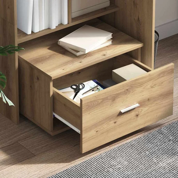vidaXL Schubladenschrank Mit Rad Artisan-Eiche 55 x 45 x 31 cm 869313 – Bild 4
