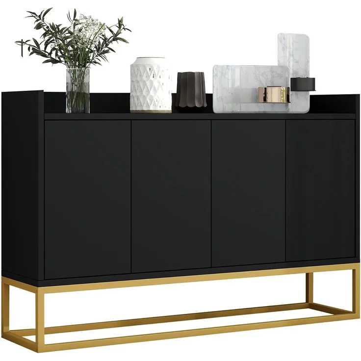 SOFTWEARY Sideboard Breite 120 cm (120/30/80 cm), Wohnzimmerschrank, Mehrzweckschrank