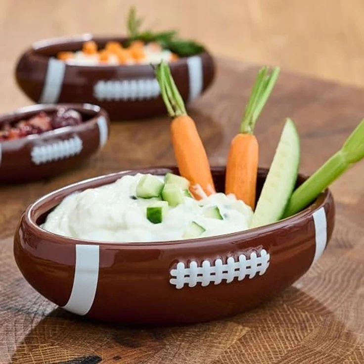 40YARDS Snackschale American Football Snack- & Dipschalen / Schüsseln, Keramik, (3 kleine Schalen: 16, 13, 10 cm) – Bild 7