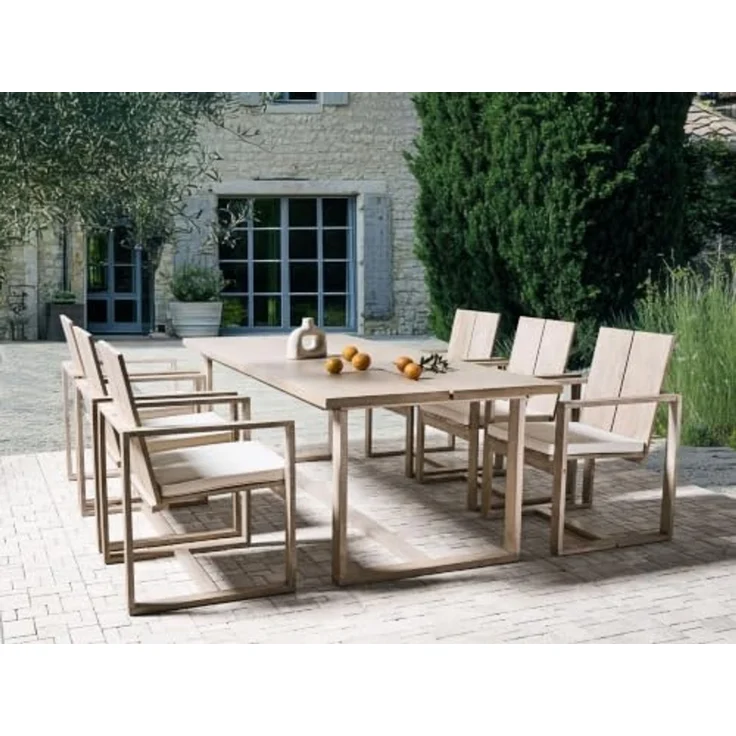 Beliani 'AZZANELLO' Gartentisch, Akazienholz hellbraun – Bild 2