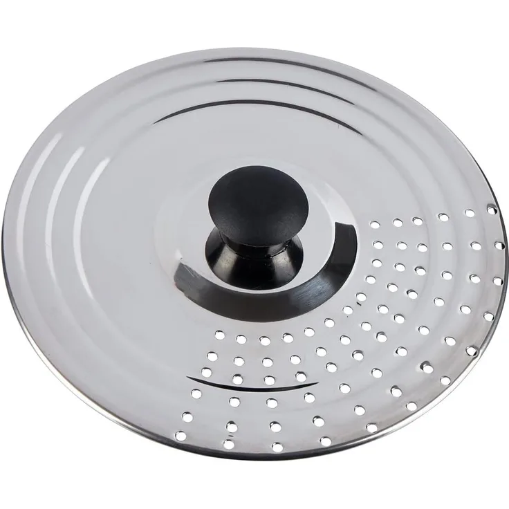 Karl Krüger 88408 Universaldeckel Edelstahl Ø 21 cm passend für Topf-/Pfannengrößen 16-18 und 20 cm / Spritzschutz - Deckel