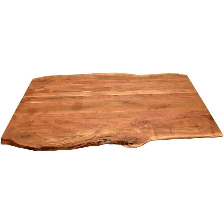 bene living Esszimmer-Set Baumkantentisch Catania und 6er Set Diningsessel San Carlo hellgrau, (Indoor-Möbelset, 7-St), Akazienholz-Tischplatte - drehbare Diningsessel – Bild 3