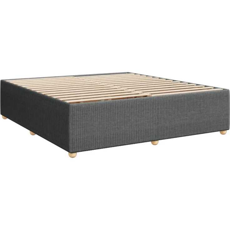 vidaXL Boxspringbett mit Matratze Dunkelgrau 200x200 cm Stoff 3285596 – Bild 7