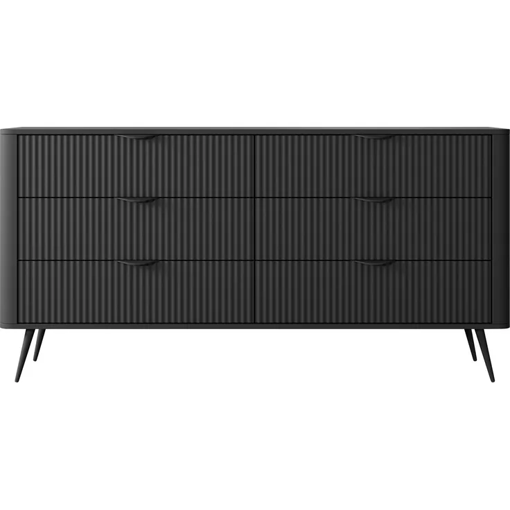Kommode Literpo 6S (Farbe: Schwarzer Graphit)
