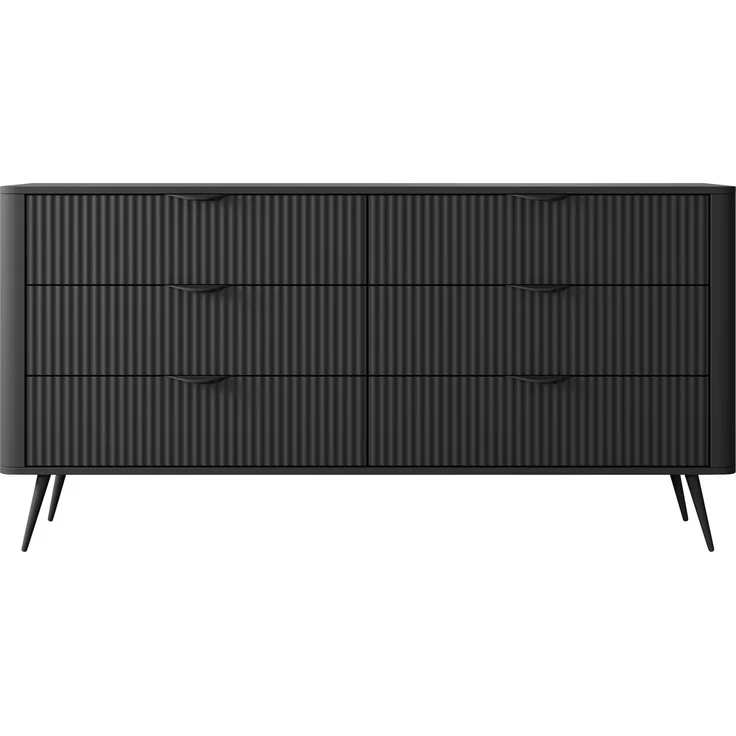 Kommode Literpo 6S (Farbe: Schwarzer Graphit) – Bild 1