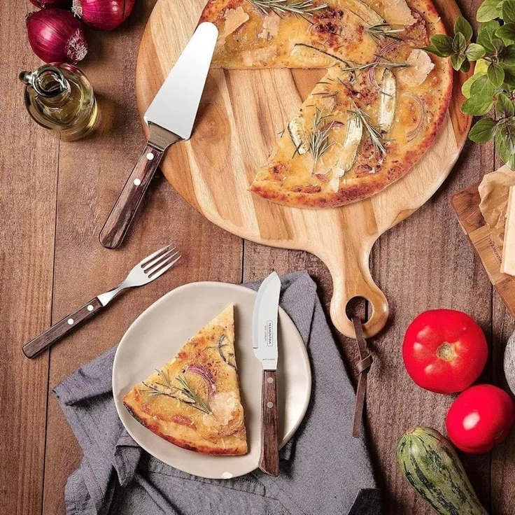 Tramontina Besteck-Set Pizzabesteck Set für 4 Personen - 4x Pizzamesser, 4x Pizzagabeln (8-tlg), 4 Personen, Edelstahl, 8-tlg, rostfreier Edelstahl, FSC, spülmaschinenfest – Bild 7