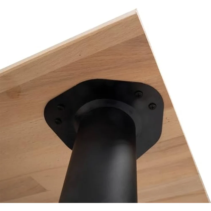 MS Beschläge Tischbein Tischfüße 710mm Schwarz matt - Set DIY Tischstütze, Ø 60mm Metall Esstischbein - höhenverstellbar – Bild 6