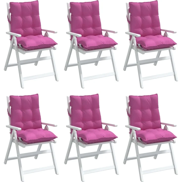 vidaXL Niedriglehner-Auflagen 6 Stk. Rosa Oxford-Gewebe 377733 – Bild 3