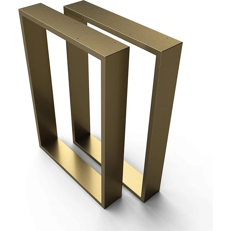 sossai® Tischgestell XXL Stahl Tischkufen 50-70cm x 72cm in Gold (2-St), Rahmen: 100mm Breit – Bild 5