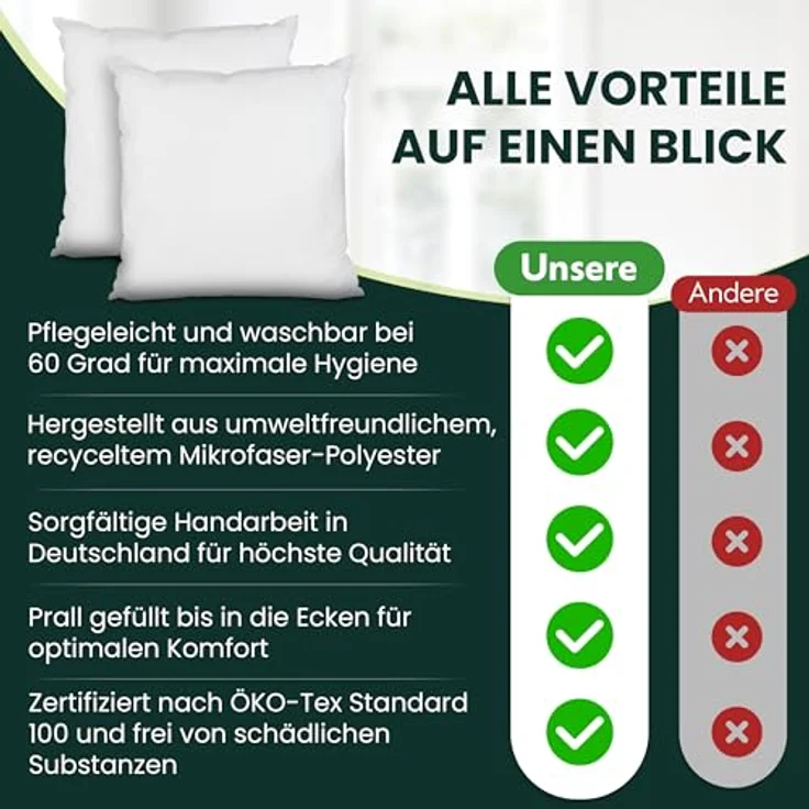 Waidmeister Kissenfüllung Waidmeister 2er Set - 4er Set Kissenfüllung-Füllkissen – Bild 6