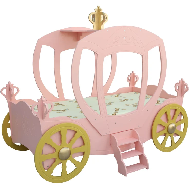 Kinderbett Prinzessin Kutsche in Rosa – Bild 4