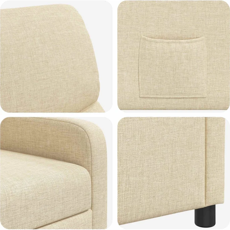 vidaXL Liegesessel Creme Polyester 42034824 – Bild 6