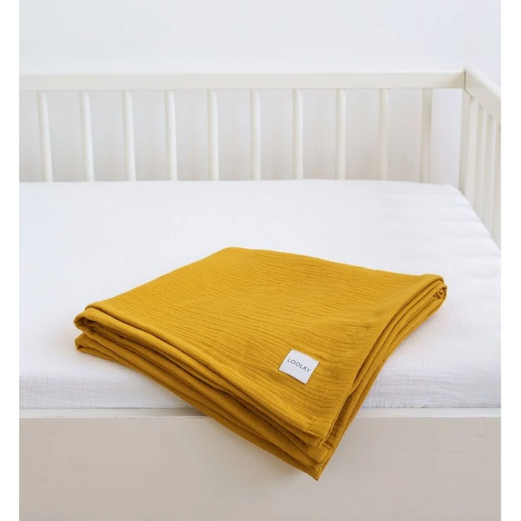 Babydecke Babydecke Musselin Baumwolle Tagesdecke Decke 95x95 120x120 150x200 cm, Loolay, LOOLAY Musselin Tagesdecke, atmungsaktiv, weich & leicht! – Bild 2