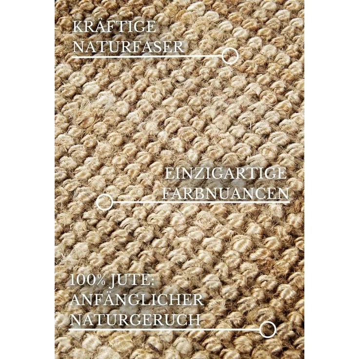 Villeroy & Boch Teppich Rosalie Juteteppich, rechteckig, Höhe: 10 mm, Läufer, Jute, Natur, Wohnzimmer, Esszimmer, Schlafzimmer, Flur – Bild 2
