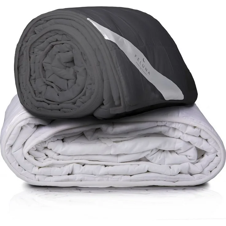 Feluna Gewichtsdecke Schwerkraftdecke Therapiedecke, Füllung: Glasmikroperlen 8 kg, Anti-Stress Bett-Decke