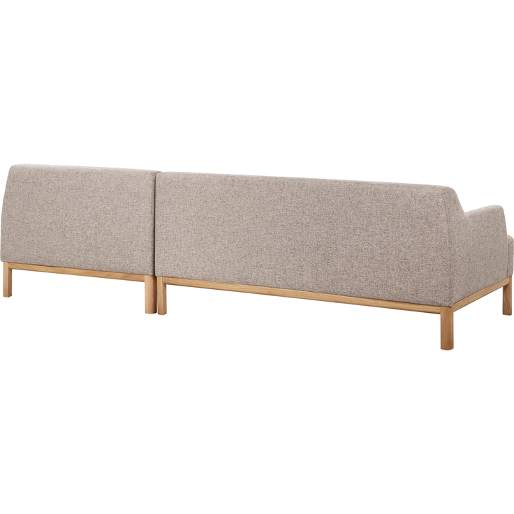 beliani 'SOSJO' Ecksofa, Stoff taupe, Rechtsseitig, 251 x 132 x 74 cm – Bild 5