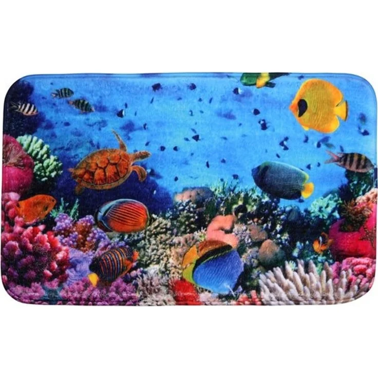 Sanilo Badematte Ocean, rutschhemmend, waschbar, schnelltrocknend, Polyester, rechteckig, sehr weich, hochwertig & modern, 50 x 80 cm oder 70 x 110 cm – Bild 4