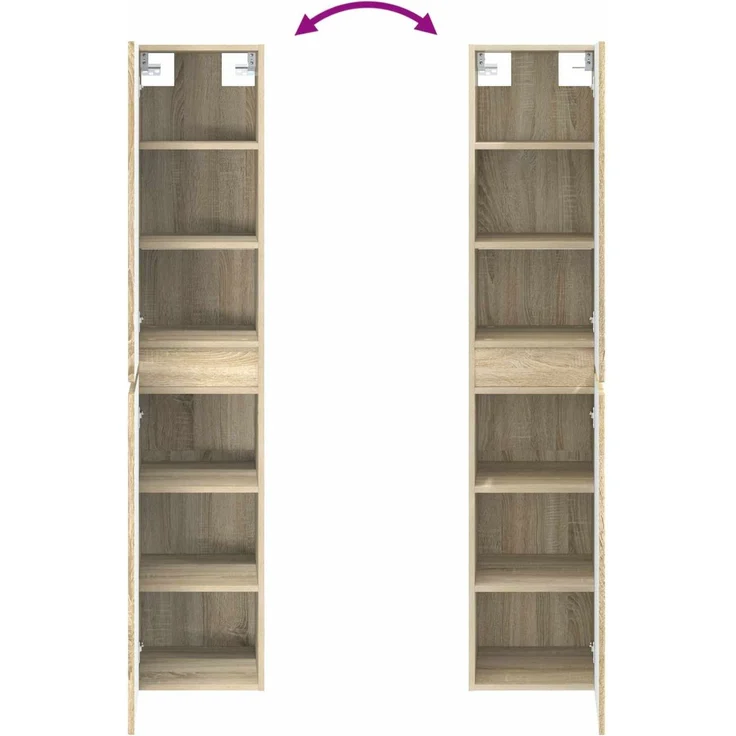 vidaXL Badezimmerschrank-Set 3 stk. Sonoma-Eiche 33 x 34,5 x 160 cm 3406085 – Bild 10