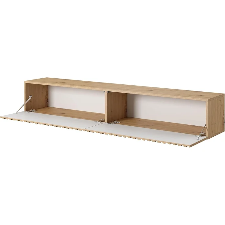 Selsey 'Telire' TV-Hängeboard, Eichenholz-Optik / Schwarz, ca. 30 x 175 x 32 cm – Bild 8