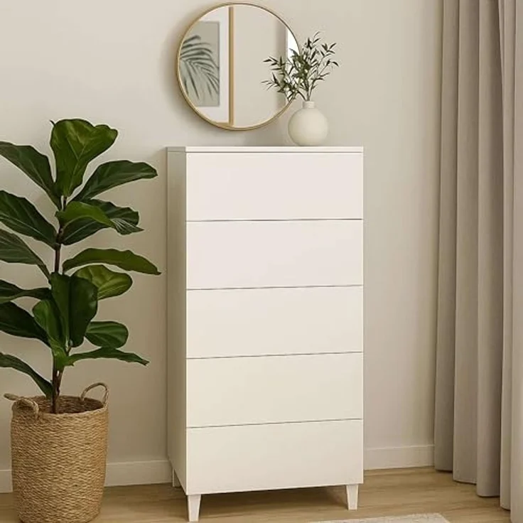 Calicosy Kommode 5 Schubladen Loft - L61 cm - Weiß – Bild 6