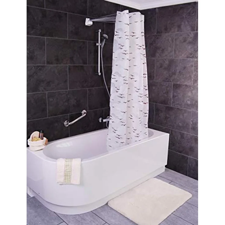 Ridder Duschvorhang Sylt blau Breite 210 cm – Bild 4