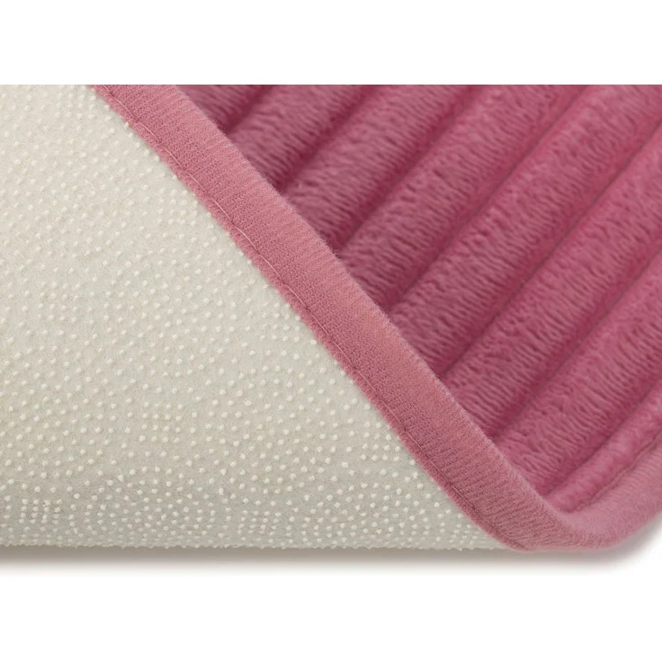 Gözze Badematte Berlin, Höhe 7 mm, rutschhemmend beschichtet, fußbodenheizungsgeeignet, Polyester, rechteckig, Badteppich, Uni Farben, Cord Optik, waschbar – Bild 2