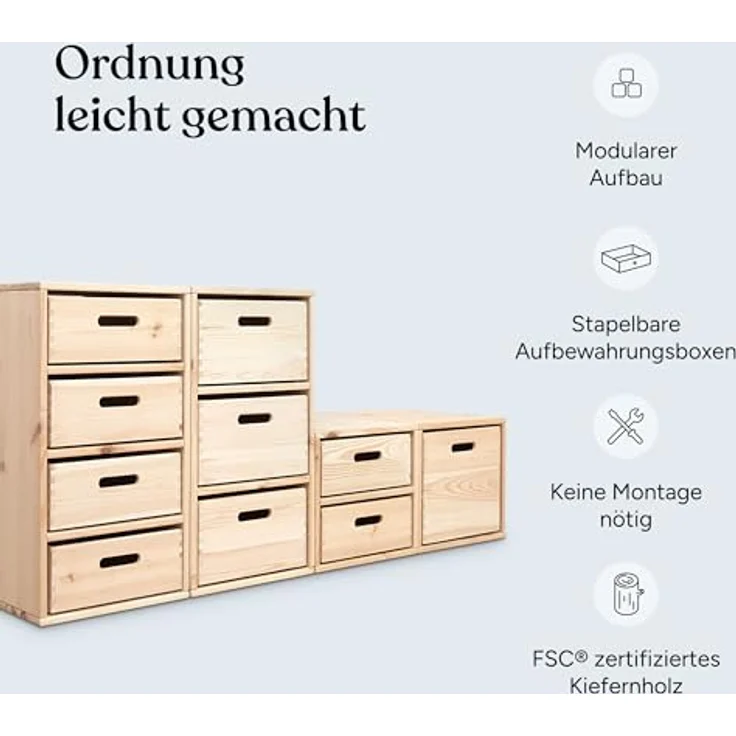 Ehrenkind Kinderregal Aufbewahrungssystem für das Kinderzimmer aus hochwertigem Holz, Modularer Aufbau, individuell kombinierbar – Bild 5