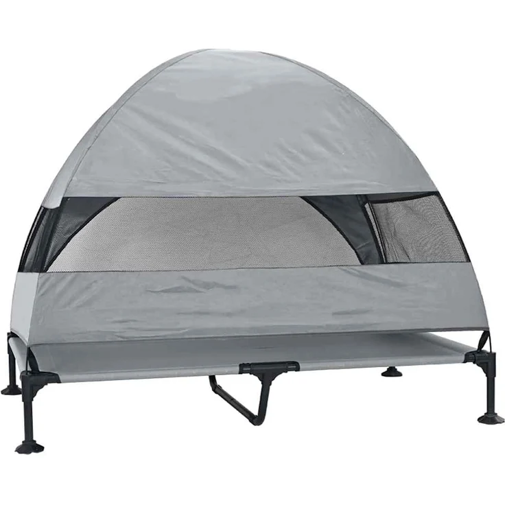 vidaXL Hochgelegtes Hundebett Hellgrau 127 x 81 x 108 cm 42008219 – Bild 5