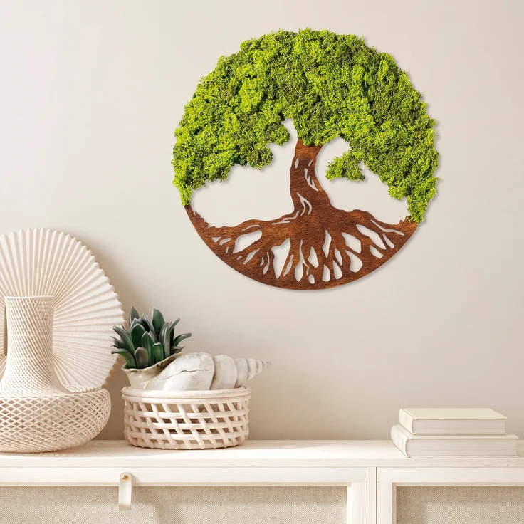 Wallity Schminktisch Handgefertigtes Moosbild – Natürliche Wanddekoration für Ihr Zuhause – Bild 2