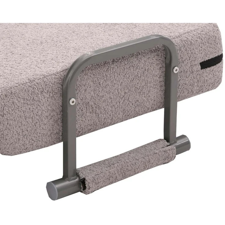 Mendler Schlafsessel HWC-K29, Klappsessel Schlafsofa Gästebett, Liegefläche 190x100 cm, Stoff Bouclé (500g/m²) ~ grau – Bild 8