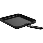 Cadac Glatte Universal-Grillplatte für 2-Cook 3, Aluminium schwarz, 25 x 27 cm
