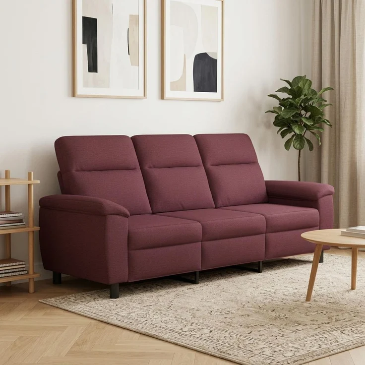vidaXL Sofa Lila 214 x 90 x 95 cm Stoff 42040980 – Bild 1