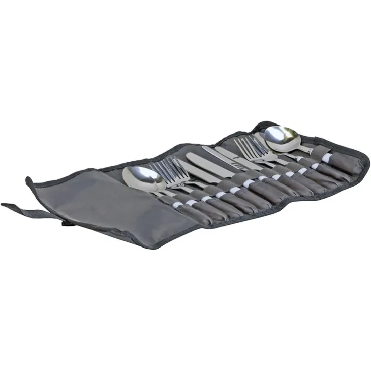 Vango Besteck-Set 12teilig Reise Besteck Set Edelstahl, Edelstahl, Camping Besteck Essbesteck 4 Personen