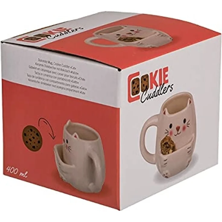 Out of the Blue Tasse Katze Kaffeebecher mit Keksfach – Bild 5