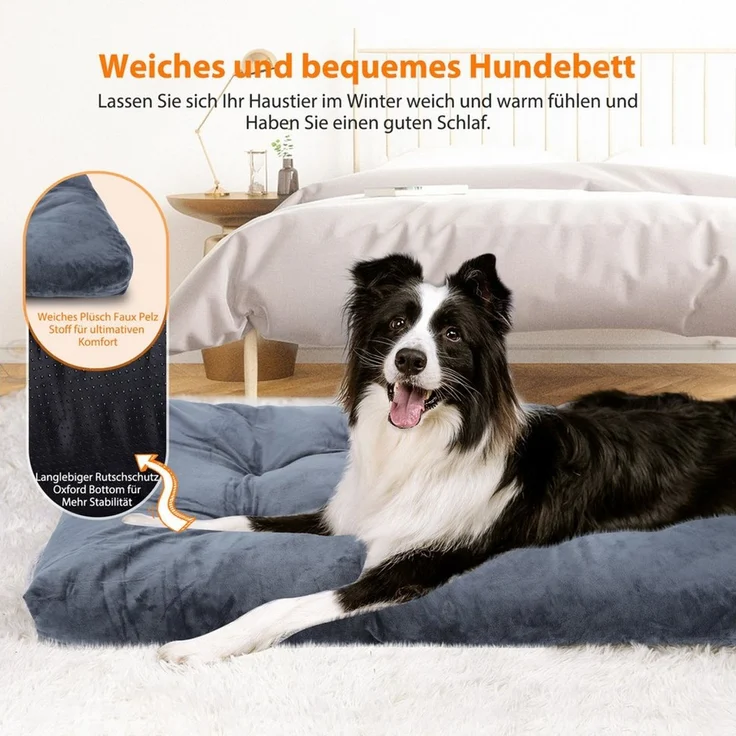 nobleza Hundematratze Hundekissen Hunde, Hundebett Waschbar, Hunde bett Plüsch – Bild 3